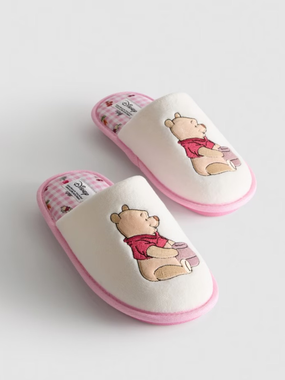 Primark Pink and Cream Winnie the Pooh Mule Slippers